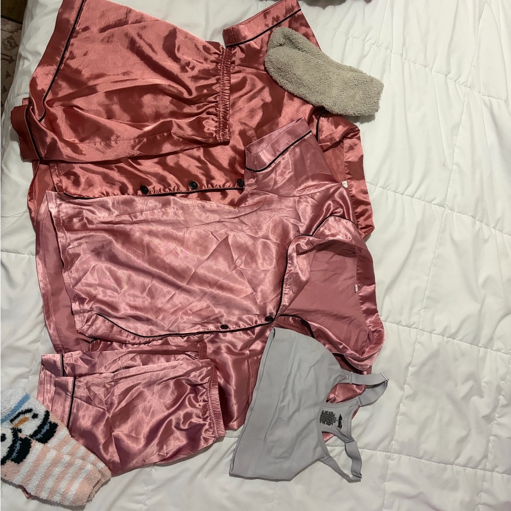 Pink Satin Pajama bundle